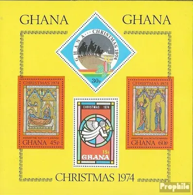 Produktbild von Briefmarken Ghana 1974 Mi Block59 (kompl.Ausg.) postfrisch Weihnachten