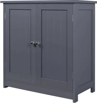 Produktbild von Rootz Modern Bathroom Cabinet - Aufbewahrungsschrank - Waschtischunterschrank - Hochwertiges MDF - Verstellbare Einlegeböden - Wasserfest - 60cm x 30cm x 60cm