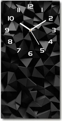 Produktbild von Wanduhr aus Glas – 30x60 cm - Glasbild - Glasuhr - Gehärtetes Glas -3D-Abstraktion