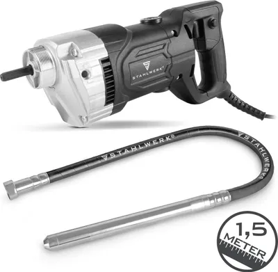 Produktbild von STAHLWERK Betonverdichter 900W mit Rüttelflasche 35mm 1,5m Innenrüttler Betonbau