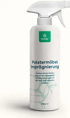 Produktbild von eco:fy Polstermöbel Imprägnierung Sofa Couch Sessel Schutz vor Flecken Flüssigkeiten Schmutz Textil Leder Abperleffekt