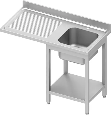 Immagine prodotto di Mobile lavello ECO con base e sbalzo 1400x700x900 mm, con una vasca a destra, con alzatina, automontante