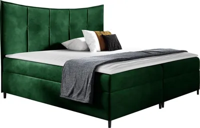 Produktbild von MIRJAN24 Boxspringbett Bergamo, Doppelbett mit zwei Bettkästen für die Bettwäsche, Ehebett mit Topper und Kopfteil (Fresh 13, Größe: 120x200 cm)