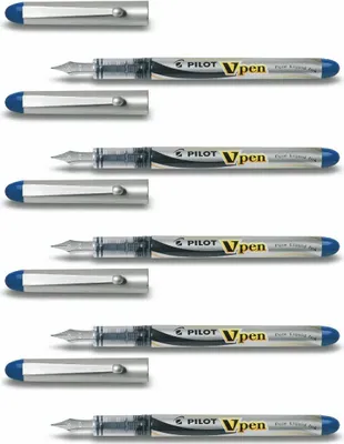 Produktbild von Pilot V-Pen Silver - 5er-Set blau