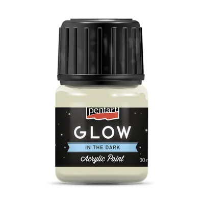 Zdjęcie produktu dla Farba akrylowa świecąca w ciemności Glow jasna zielona 30 ml - Pentart