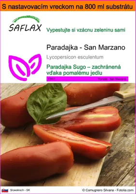 Obrázok produktu pre SAFLAX Garden in the bag - Paradajka - San Marzano - Lycopersicon esculentum - 10 Semená - S pestovateľským substrátom v praktickom samostaviteľnom vrecku