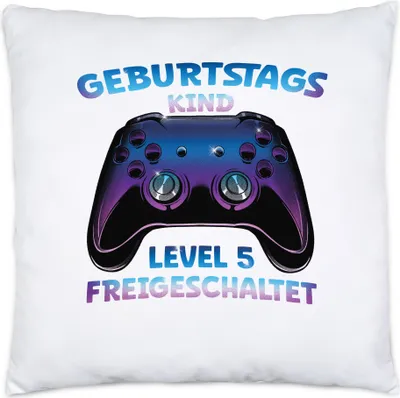 Produktbild von Geburtstagskind Level 5 Freigeschaltet Kissen Happy Birthday Geburtstag Alles Gute Controller Konsole Gamer