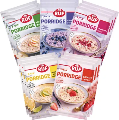 Produktbild von RUF Probier Set Porridge Fruchtig (15 Stück)