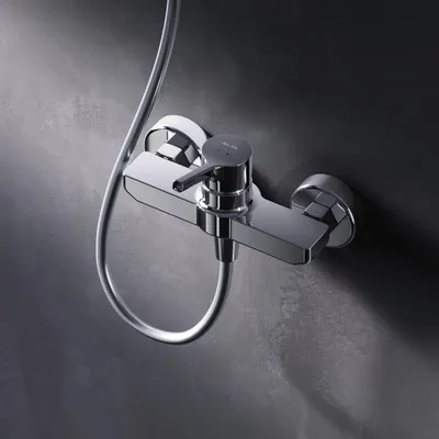 Productafbeelding van AM.PM Douchekraan, monomandgreep, chroom. Mengkraan voor douche, douchearmatuur, douchebatterij, waterkraan voor badkamer, mengkraan voor douche
