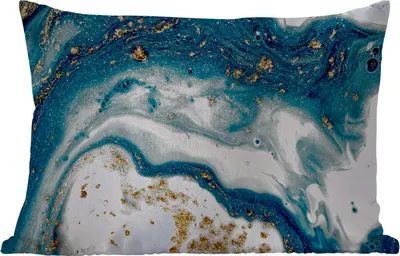 Produktbild von MuchoWow® Outdoor Kissen - Marmor - Farbe - Glitter - Gold - 60x40 cm - Wetterfest - Lounge Kissen - Zierkissen - Kissen für Innenräume