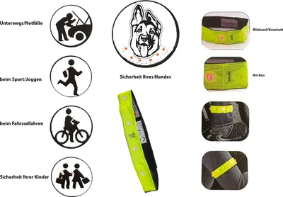 Produktbild von 3M Scotchlite Sicherheits LED Reflektor Band Klettverschluss Safety Band