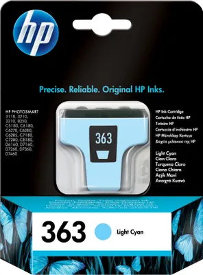 Produktbild von HP Tintenpatrone Druckerzubehör 363 hellcyan kompatibel für hochwertigen Druck und Farbdruck