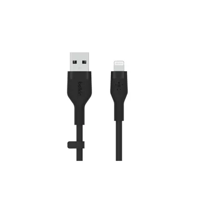 Produktbild von Belkin CAA008BT1MBK, 1 m, USB A, USB C/Lightning, Männlich, Männlich, Schwarz