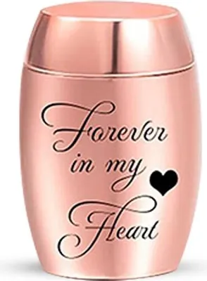 Produktbild von Elegante Mini Urne für Asche - 10 ML - 25*16 mm - Gedenkurne für Haustiere und Menschen - Rosa