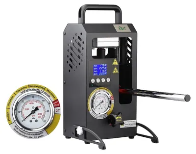 Image de Presse à chaud, double plaque chauffante, cric hydraulique de 2 tonnes, alimentation électrique de 90 à 260V, puissance de 700W, dimensions compactes
