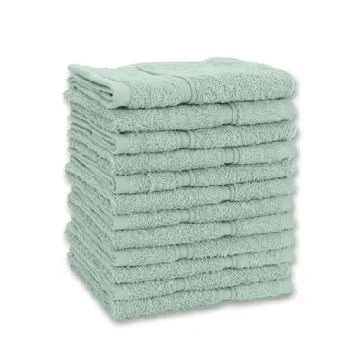 Produktbild von Vency Premium 12er-Pack Gästehandtücher  Handtücher für Gesicht und Hände – 100 % Baumwolle, weich und saugfähig – 30x30 cm, Hellgrau