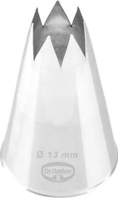 Image de Oetker 13 mm, douille en forme d'étoile de la manufacture de douilles, accessoire de pâtisserie pour décorer (couleur : argent)