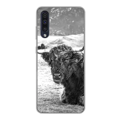Produktbild von MuchoWow® Handyhülle Schutzhülle Hülle für Samsung Galaxy A30s Schottischer Highlander - Berg - Tiere Silikon Softcase Handy Hülle - Karteninhaber