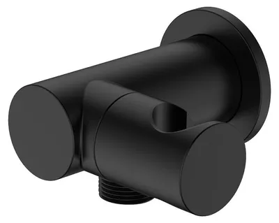 Produktbild von Avapax | Anschlusswinkel - Schwarz Matt - 2-in-1 - G1/2 - Messing