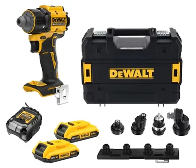 Image de Perceuse visseuse à têtes multiples XR 18V - 2 batteries 2Ah - Li-Ion Brushless - DEWALT - DCD803D2T-QW