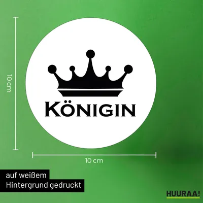 Produktbild von Huuraa Aufkleber Königin Schützenkönigin 10cm rund Sticker Geschenkidee