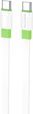 Produktbild von Borofone BX89 USB-C zu USB-C Kabel 60W 1 Meter weiss-grün
