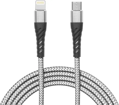 Produktbild von iPhone Lightning Kabel 2 Meter - Ladekabel USB-C - Ultrastarkes Metallgehäuse - Nylonkabel