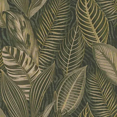 Obrázok produktu pre Vliesová tapeta 751826 Botanická džungľa 53 x 1005 cm Rasch African Queen III Green