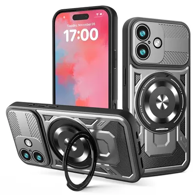 Zdjęcie produktu dla Techsuit - etui RuggedCam do iPhone 17 - szare