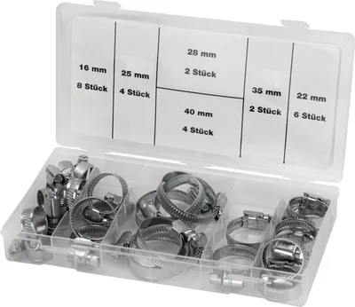 Produktbild von Schlauchschellen Set 16-40mm 26 tlg