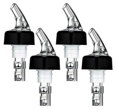 Produktbild von Automatischer Flaschenausgießer mit Messfunktion, Schnellausgießer für Spirituosen, Getränke, Wein, Cocktails, Spender, Barzubehör für Zuhause – 1 oz/30 ml (4er-Pack)