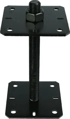 Produktbild von Verstellbarer Pfostenhalter Schwarz M24 für 13 x 13 bis 20 x 20 cm Pfosten - Pro Stück