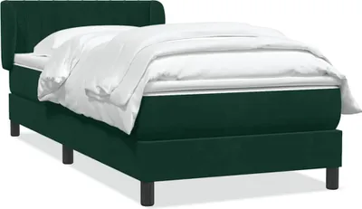 Obrázok produktu pre vidaXL Box spring posteľ s matracom tmavozelená 80x220 cm zamat
