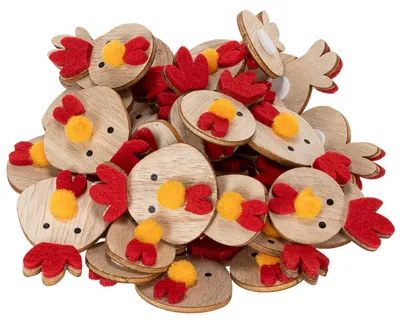 Produktbild von Frühlingsdeko Holz-Huhn zum Basteln und Dekorieren für Ostern, 36 Stück