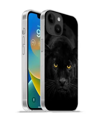 Produktbild von MuchoWow® Handyhülle Schutzhülle Hülle für Apple iPhone 14 - Softcase Leopard - Augen - Schwarz Silikon Softcase Handy Hülle - Mobiltelefonhülle