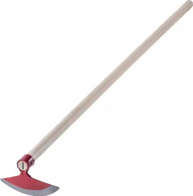 Produktbild von Gartenhacke - Unkrauthacke 18 cm - Holzstiel 123 cm - Stahlkopf - Scharfe Schneide - Zum Unkrautjäten & zur Bodenlockerung