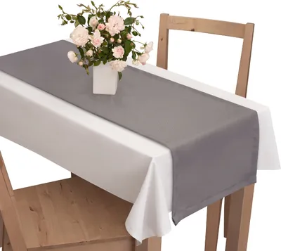 Produktbild von Tischläufer, Maße: 40x130 cm, Farbe: Dunkelgrau