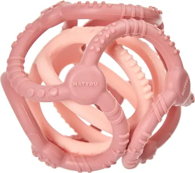 Produktbild von Nattou Silikonbälle 2er Set Greifen Beißen BPA-frei Ø 10+7cm Silicon rosa