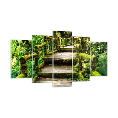 Produktbild von Bilder auf glas - Asien natur park brücke - 160x85cm - Glasbilder - Wandbilder - Kunstdruck - zum Aufhängen bereit - Wanddekoration aus Glas - Glas Bilder - Wandbild auf Glas - GEA160x85-2417