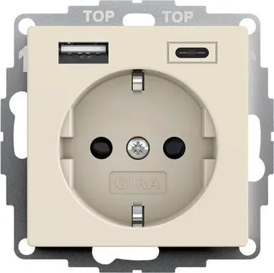 Produktbild von GIRA 245901 SCHUKO SH USB-Spannungsvers