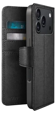 Imagen del producto de Estuche tipo libro para iPhone 18 Pro Max/17 Pro Max, con compartimentos para tarjetas, cierre magnético y función de soporte, Imagen generada por IA