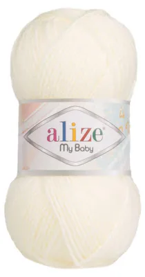 100g Alize My Baby Strickgarn Wolle Acrylgarn Oeko-Tex 100 Häkelgarn creme