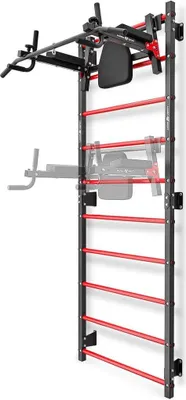 Image de Marbo Sport Set MHU1 | Espalier pour montage mural 230 x 81 cm MH-U204 + barre de traction multifonctionnelle pour montage mural (2en1) MH-U205
