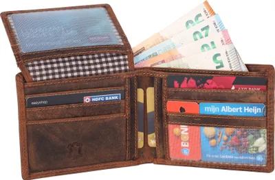 Produktbild von Geldbörse Herren Portemonnaie Echt Leder Börse Querformat Geldbeutel RFID MANZA®