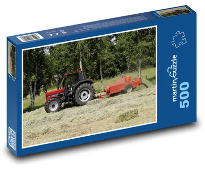 Obrázek produktu pro Puzzle 500 Traktor při sečení sena - martinpuzzle