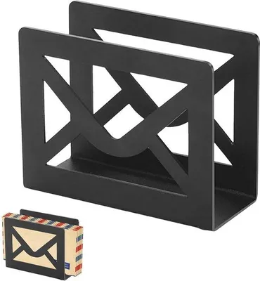 Produktbild von Schreibtischgegenstand mit Zeitungshalter, schwarz, Holz