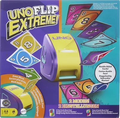 Obrázok produktu pre Mattel Games UNO Flip Extreme, Kartová hra, Zbavovacia, 7 rok / roky