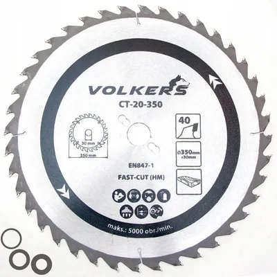 Obrázek produktu pro Volkers CT-20-350 Pilový kotouč HM 350x30mm 40 zubů