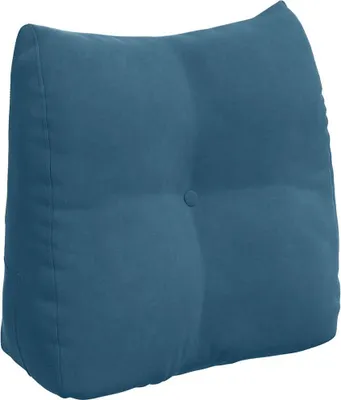 Image de vidaXL Coussin de dossier Bleu 45 x 24 x 50 cm Velours