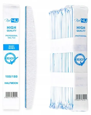 Produktbild von Nail4U BASIC Nagelfeile Halbmond 100/180 (25 Stück)